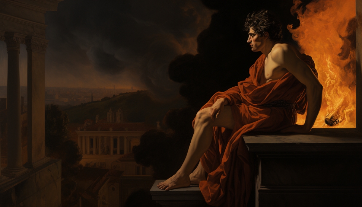 Artwork of Emperor Nero. Realistic interpretation of what Nero looked like.
