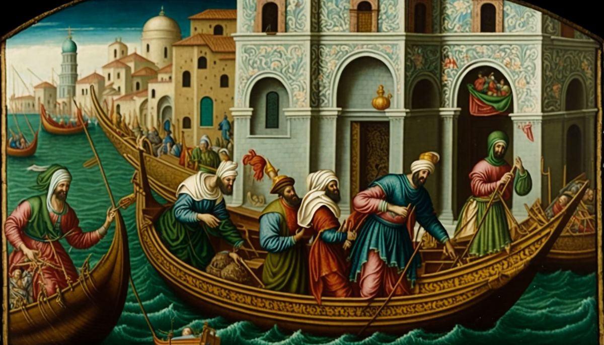 artwork of venetian merchants