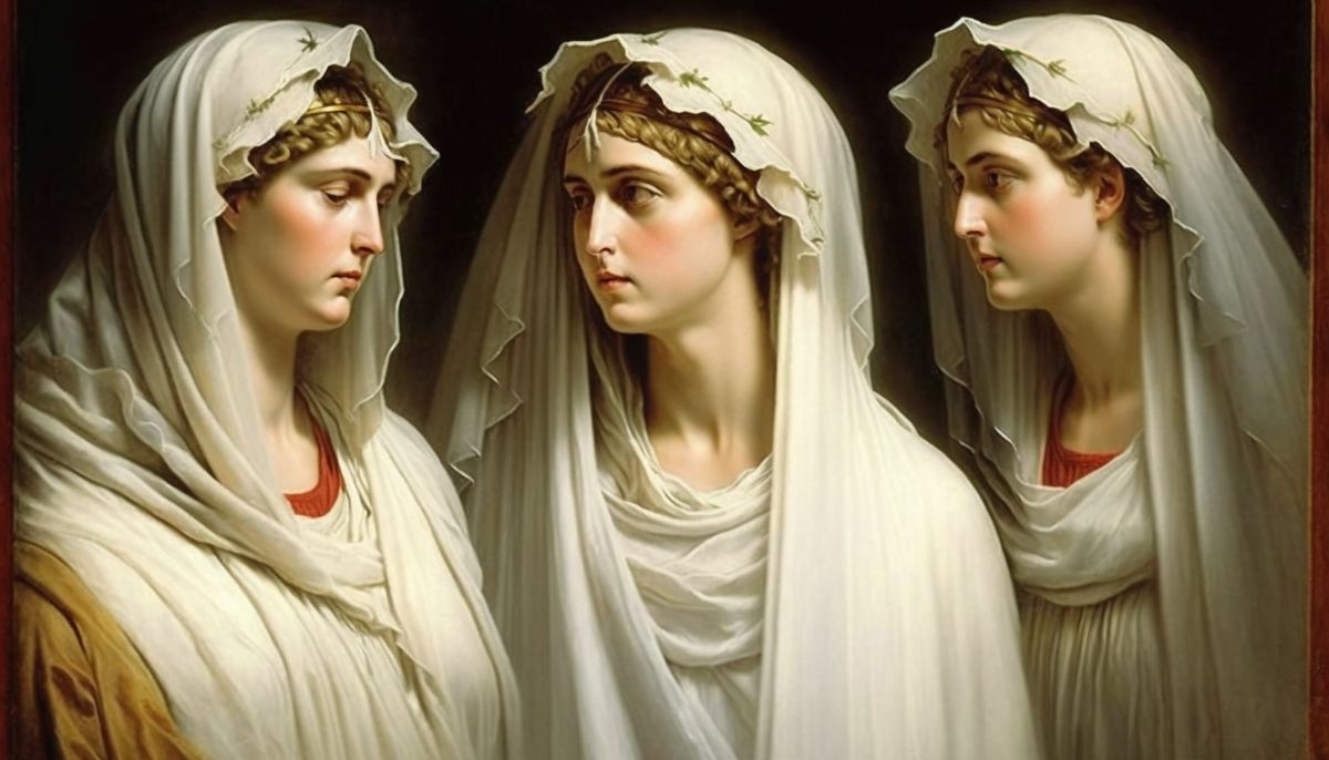 Artwork of the Vestal Virgins of Rome