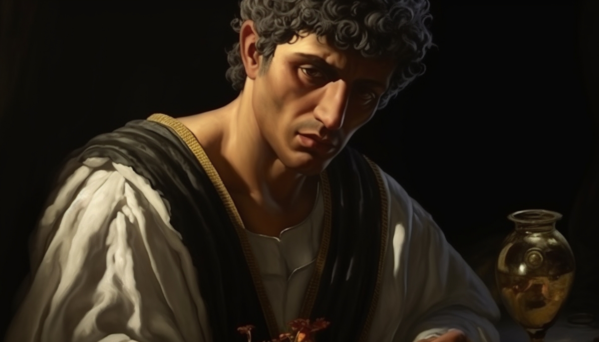 Artwork of a realistic portrait of Ptolemy I Soter.