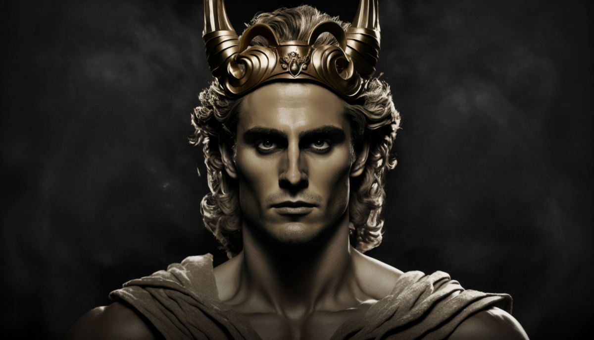 Art of Alexander the Great depicted as the god Zeus Ammon.
