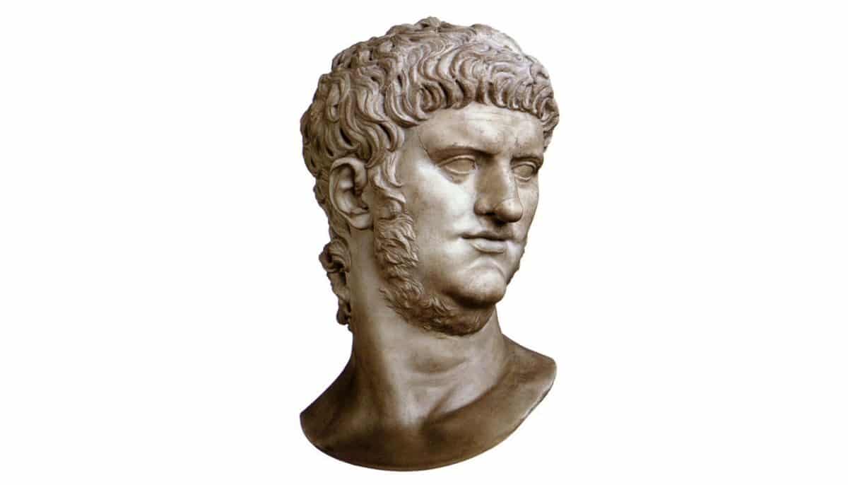 Marble bust of Nero dating from 60AD 