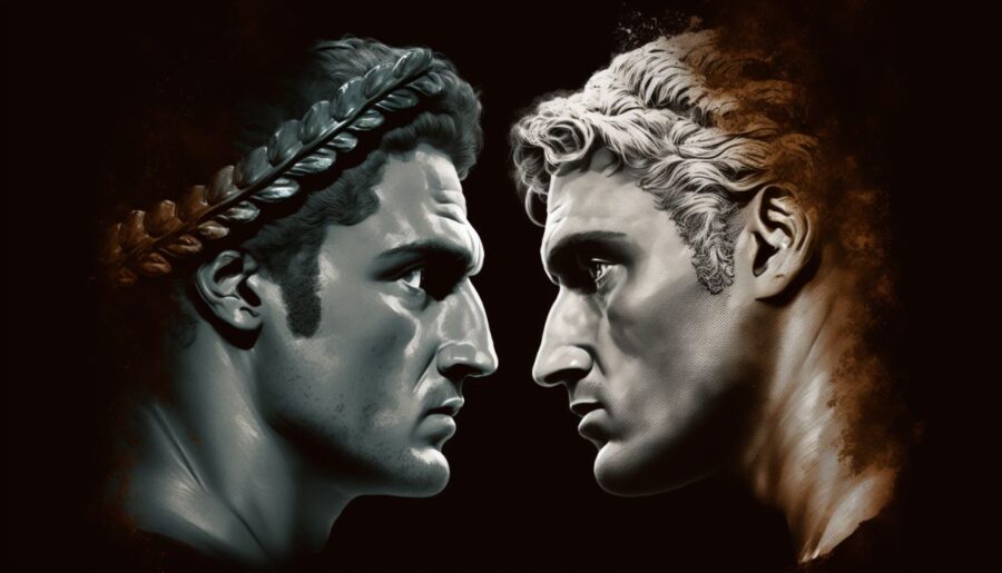 Artwork showing Alexander face to face with a roman general. Could Alexander the Great have conquered Rome?
