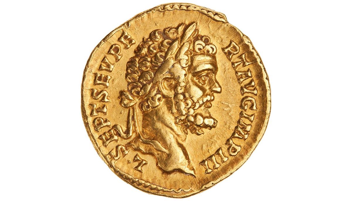 Gold coin depicting Septimius Severus