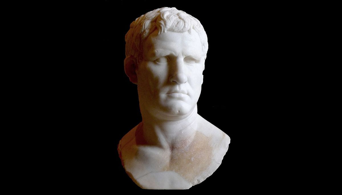 Marble bust of Roman General Agrippa