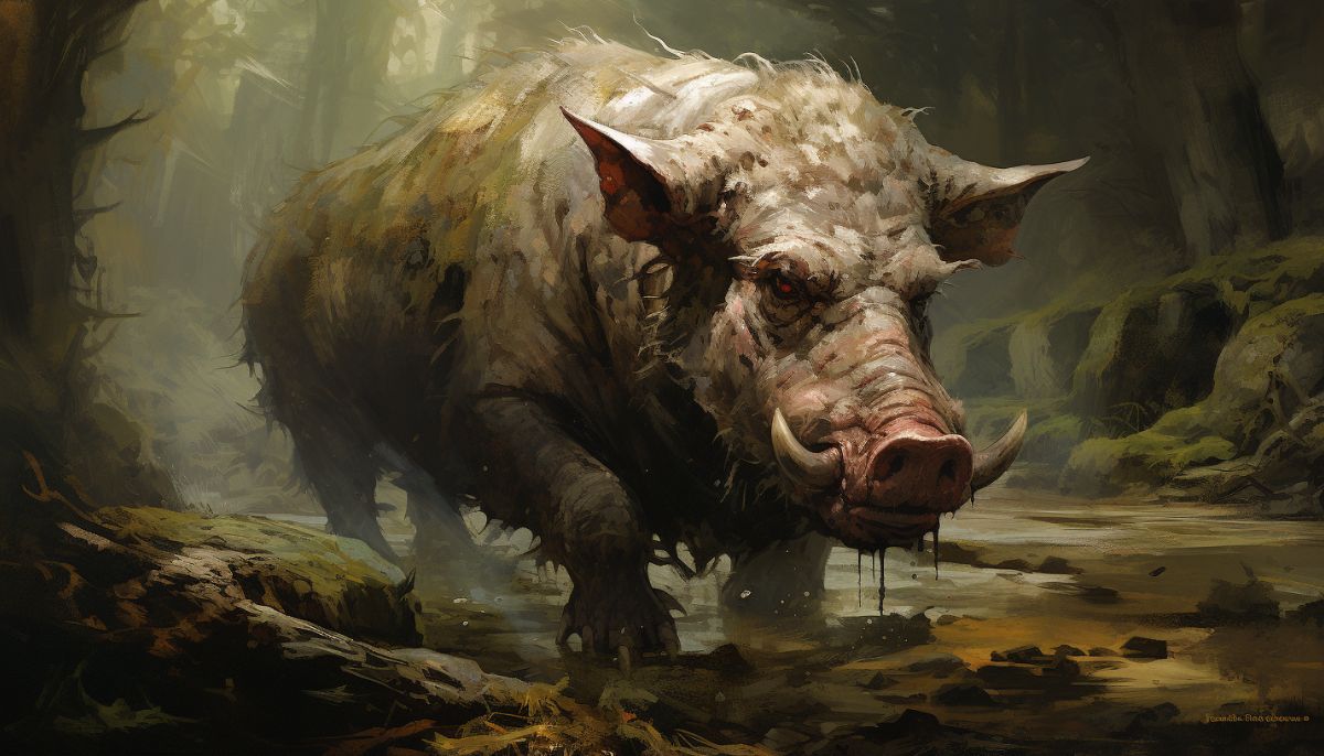 Artwork of the Crommyonian sow