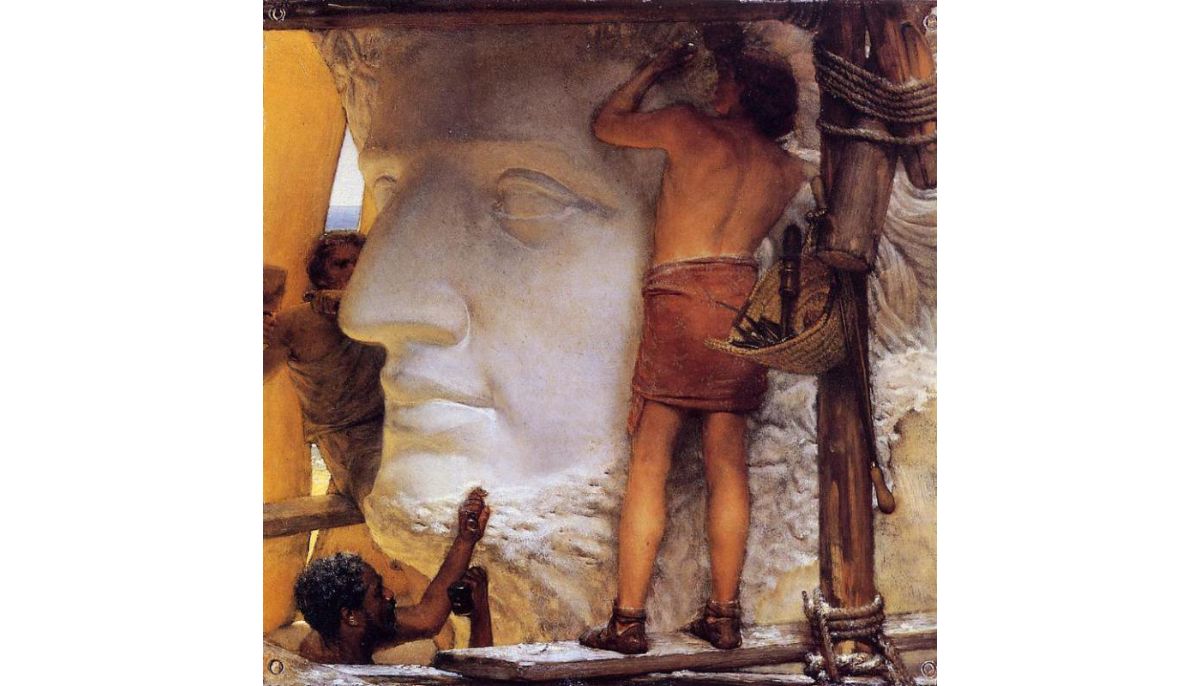 Artwork depicting the sculpting of the Colossus of Nero, Lawrence Alma-Tadema (1836–1912)