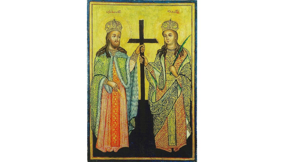 Saint Constantin and Helena, mother of Constantine I icon.