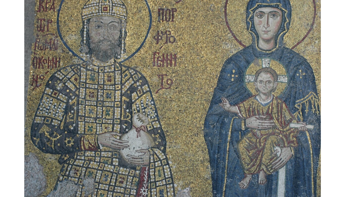 Hagia Sophia Komnenos mosaic Virgin Mary and Christ with Emperor John II Komnenos
