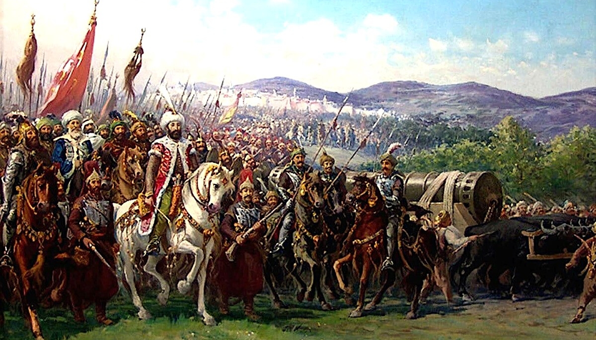 Fausto Zonaro: Mehmet II conquering Constantinople