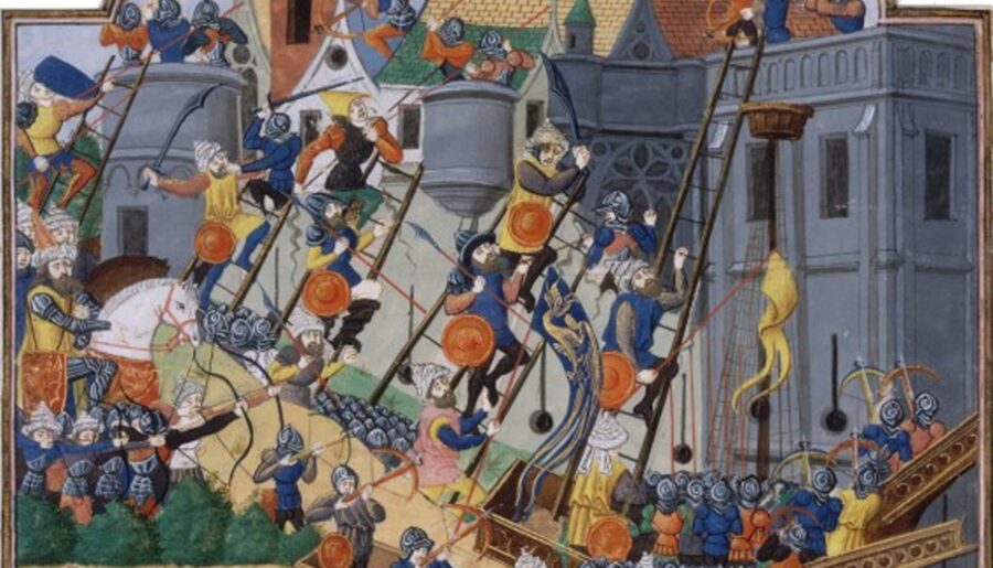 Artwork of the 1453 Siege of Constantinople. Just one of many Sieges of Constantinople