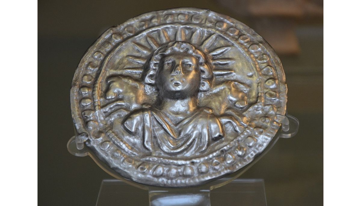 Silver disc dedicated to Sol Invictus, 3rd century AD, found at Pessinus (Asia Minor), British Museum