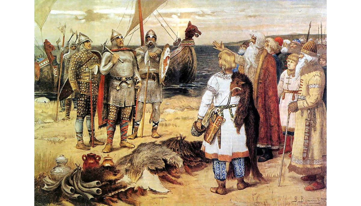 The Invitation of the Varangians: Rurik and his brothers arrive in Staraya Ladoga.