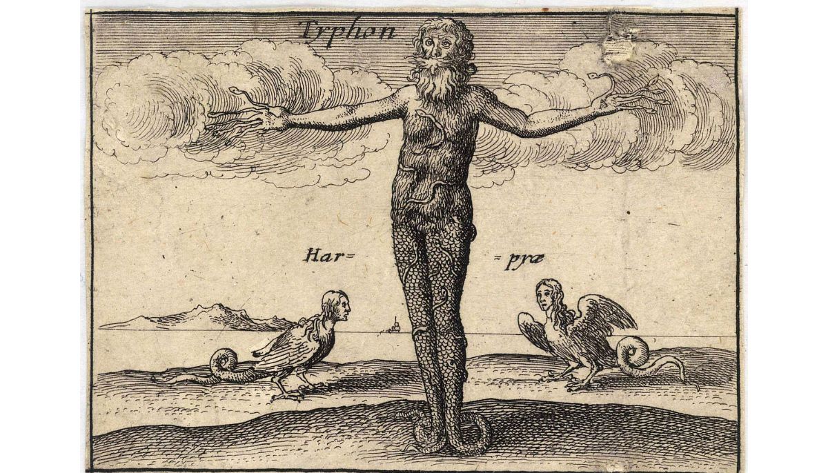 Artwork of Typhon, 17th century. Wenceslaus Hollar: The Greek gods. Typhon. 