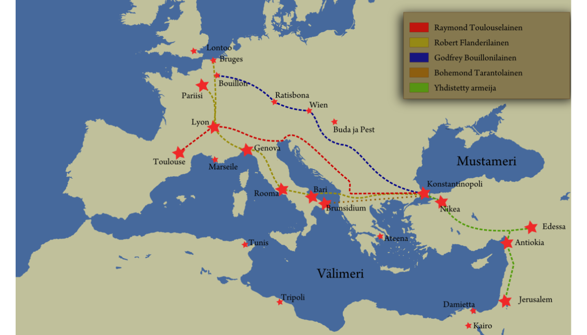 Map of First Crusade