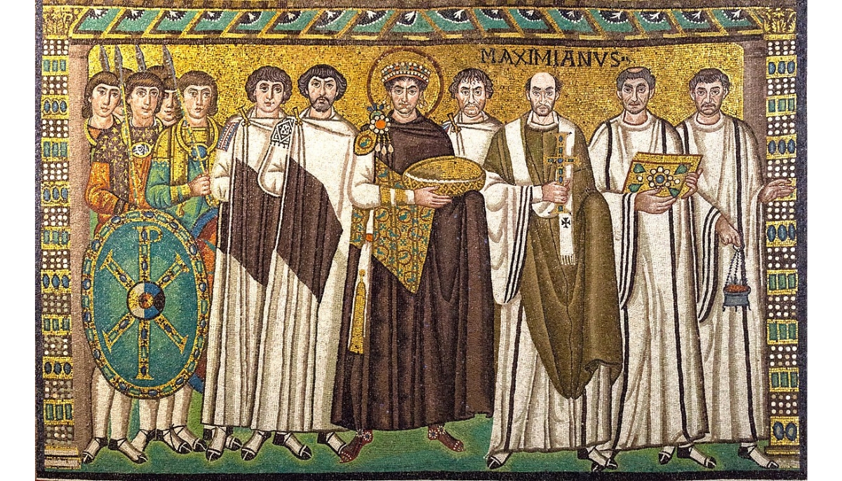 Emperor Justinian and his suite, Basilique San Vitale, Ravenna, Emilia-Romagna, Italia