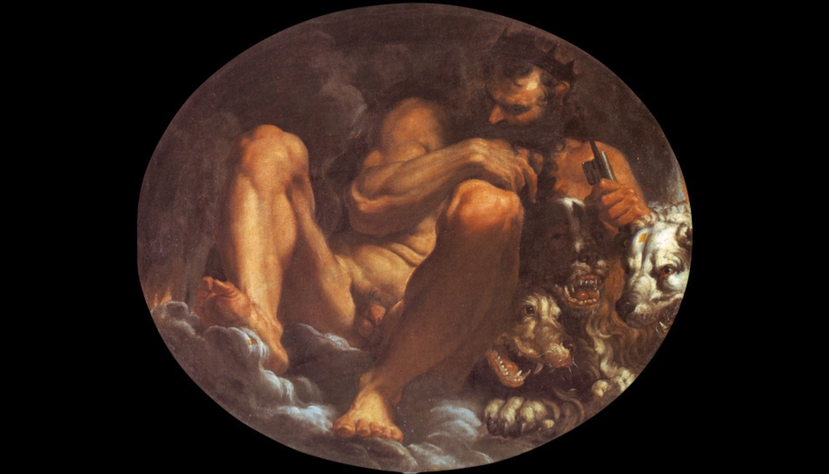 Pluto and Cerberus: Agostino Carracci  (1557–1602)