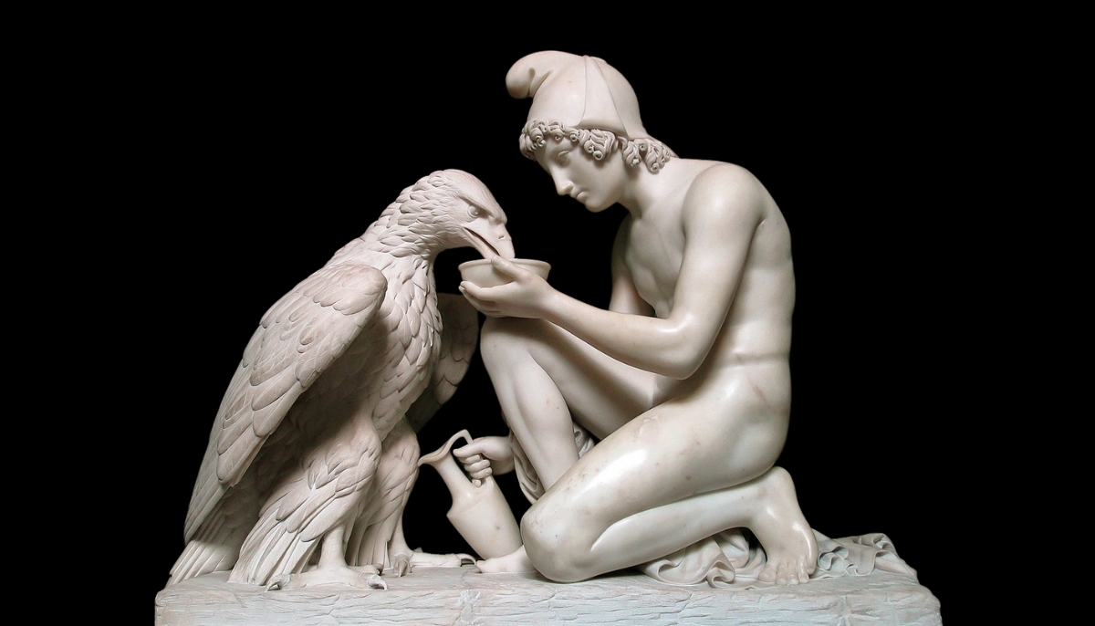 Ganymede waters Zeus as an eagle (1817). Thorvaldsens Museum, Copenhagen