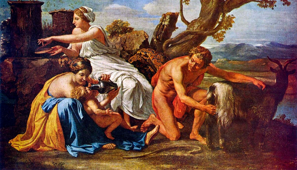 Jupiter (Zeus) as a child. Nicolas Poussin  (1594–1665)
